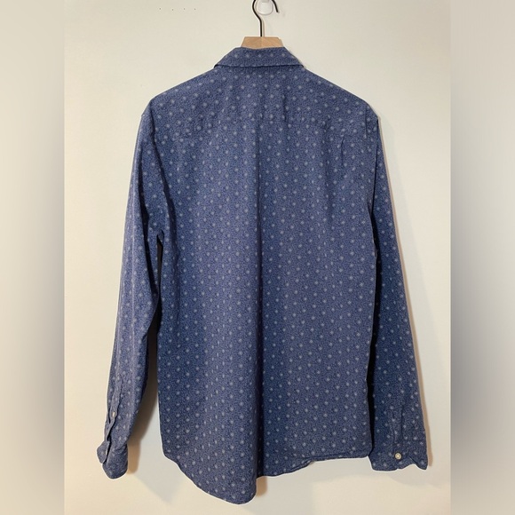 GAP Lived-In True Wash Poplin Button Down Slim Fit Stretch LS Shirt Size XL Blue - Picture 5 of 8